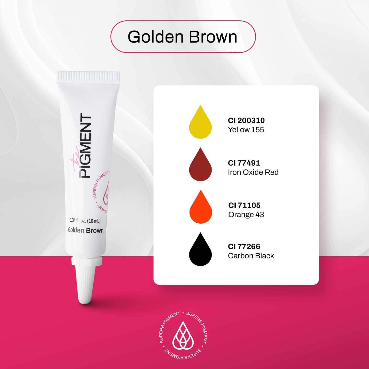 THE PIGMENT მიკრობლეიდინგის პიგმენტი Goldenbrown 10 მლ.